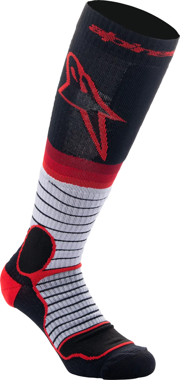 ALPINESTARS MX Pro Socks - Black/Red/Gray - Large 4701524-1215-L