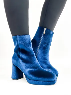 Corky's Teal Velvet Slug Bug Boots FINAL SALE