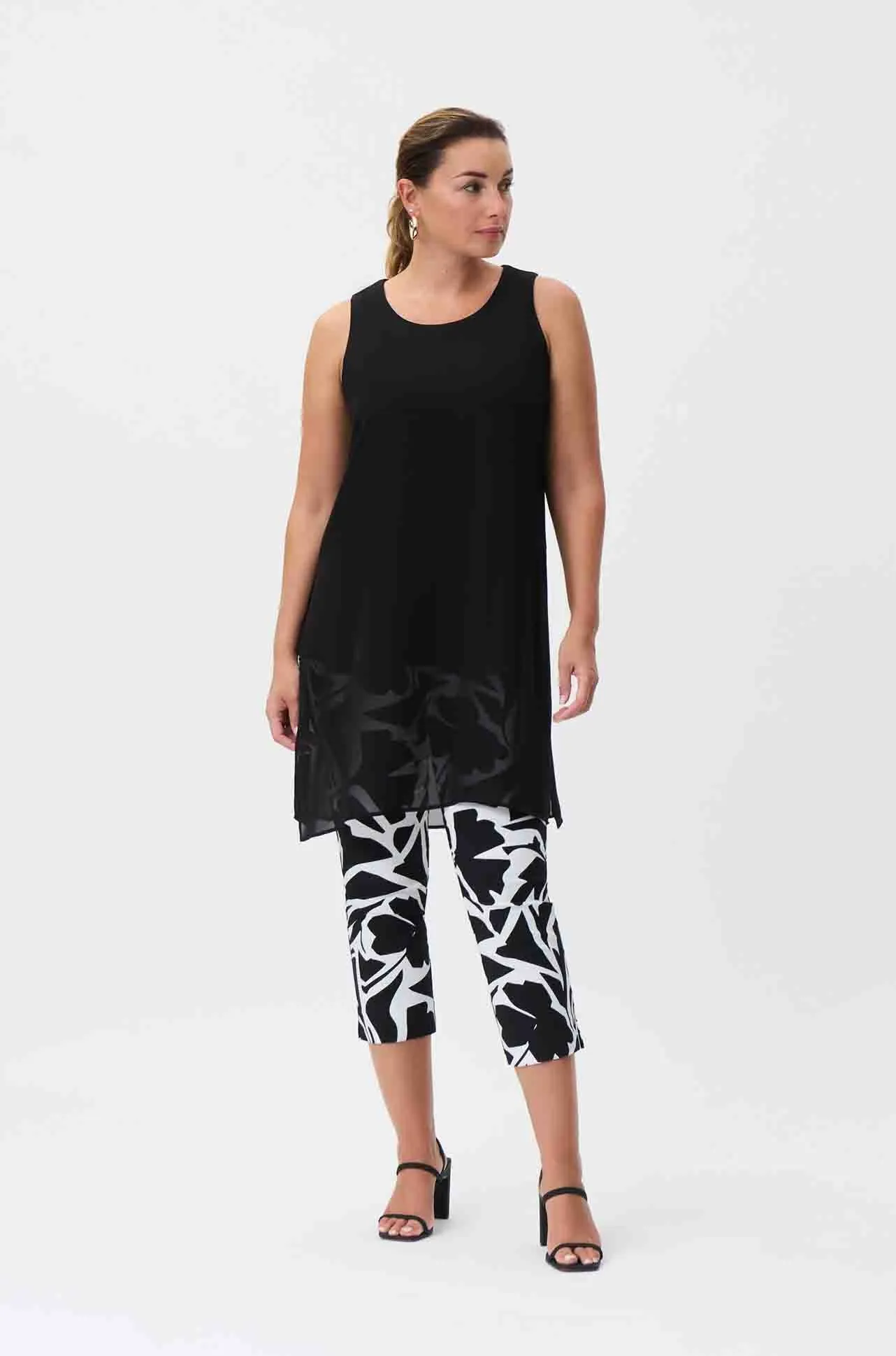 Joseph Ribkoff - Floral Crop Pull On Pant