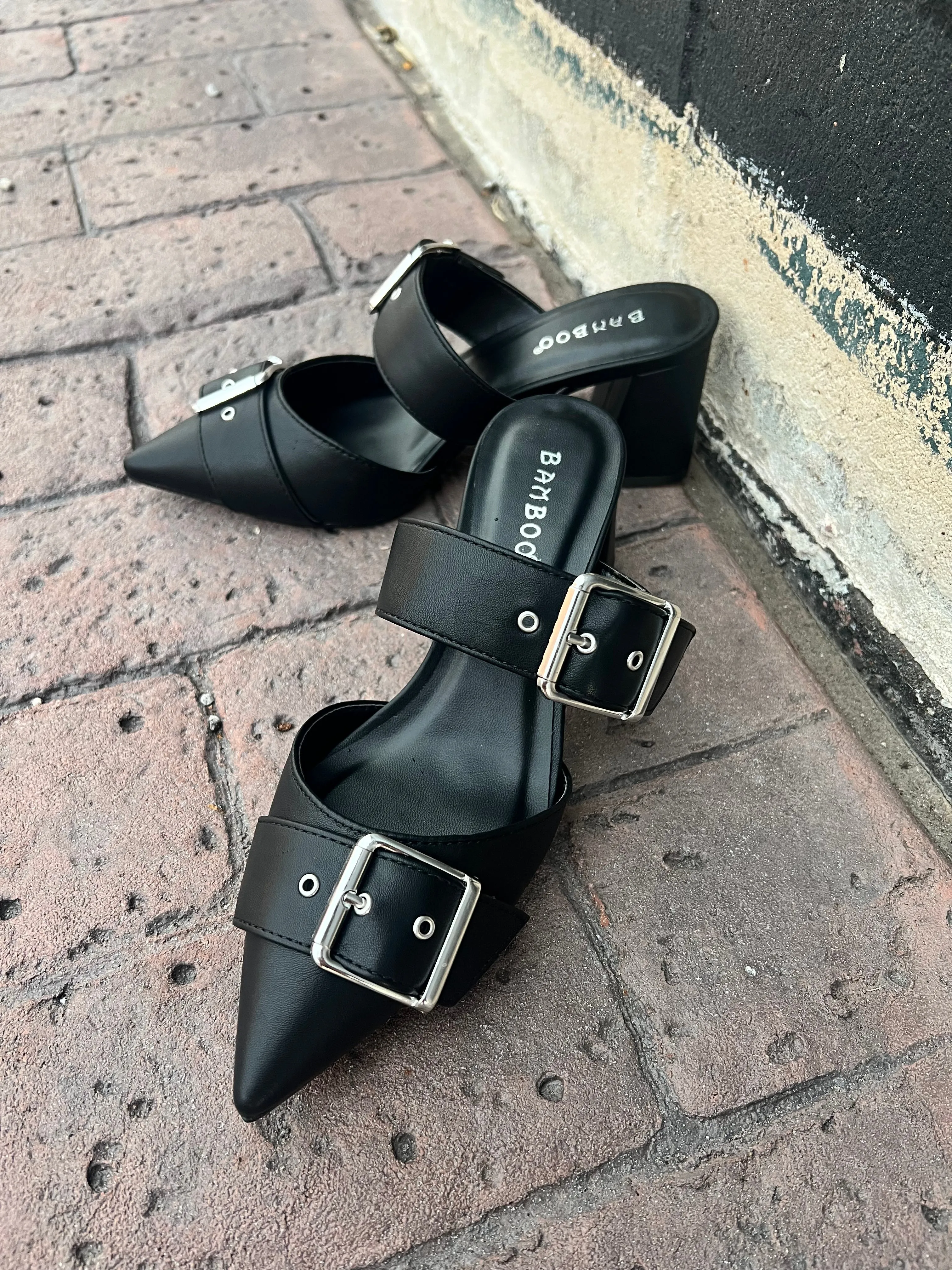 Pointed Buckle Heel