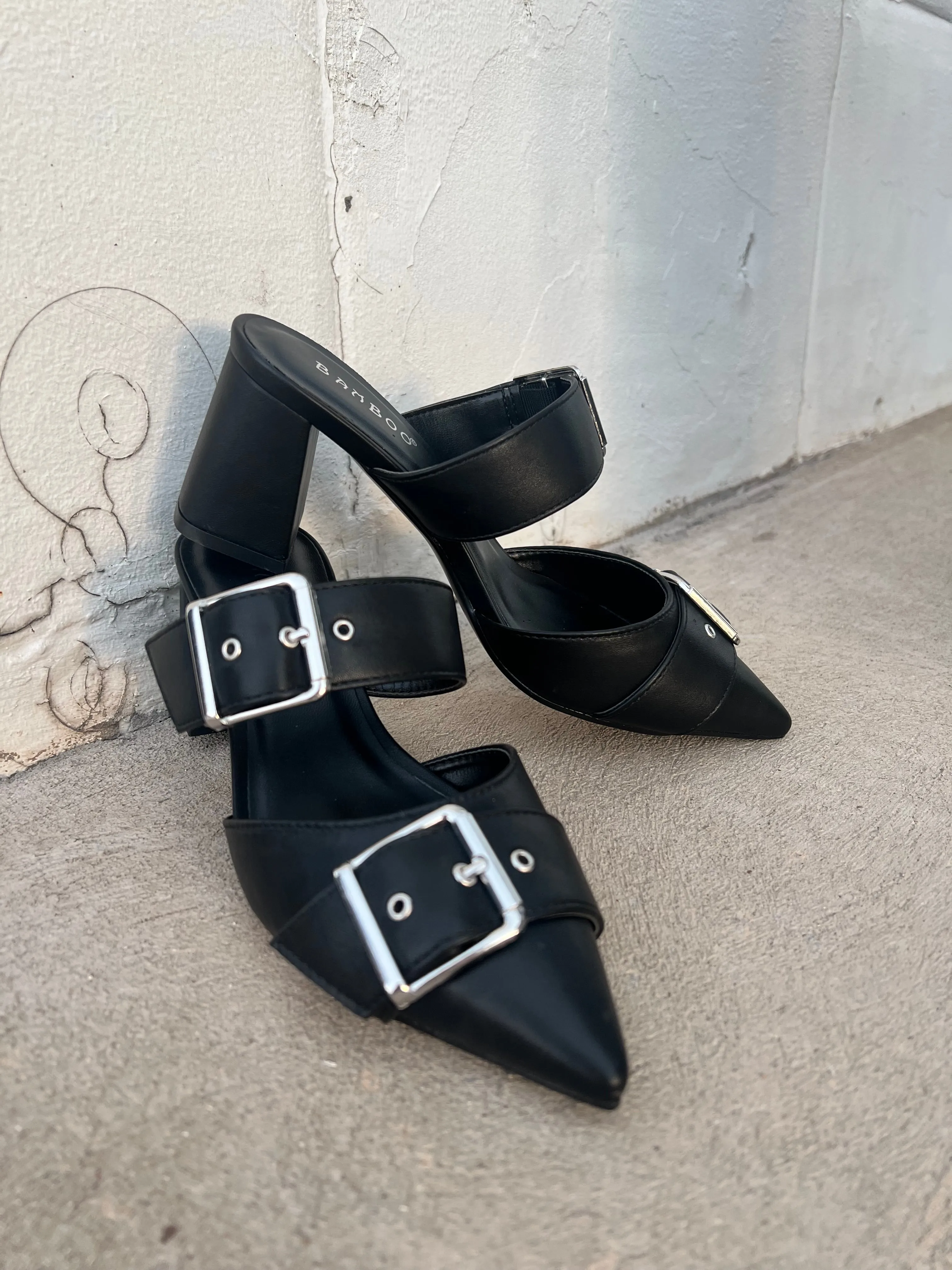 Pointed Buckle Heel