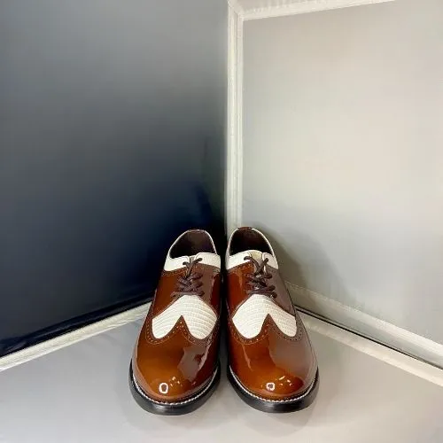 Stacy Baldwin Patent Lizard Brown/White 162237-1
