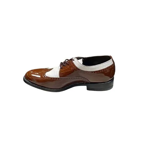 Stacy Baldwin Patent Lizard Brown/White 162237-1