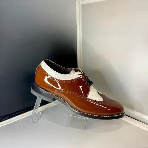 Stacy Baldwin Patent Lizard Brown/White 162237-1